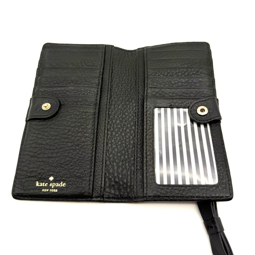 Kate Spade Stacy Leroy Street Wallet Black Pebble Leather WLRU1894 - Picture 13 of 16
